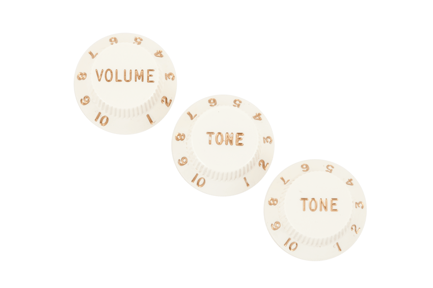 Fender Stratocaster Knob Sets - Parchment