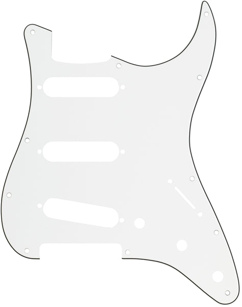 PickGuard for Strat SSS, 3 ply Parchment 11 holes