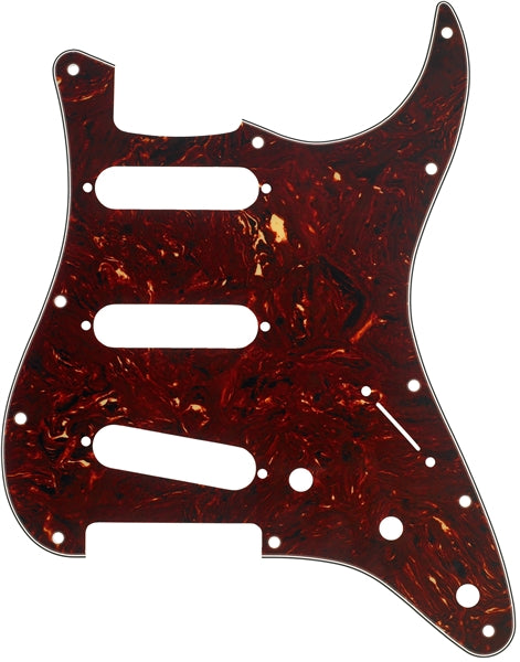 Strat Pickguard, 11 hole Tortoise Shell 4 ply
