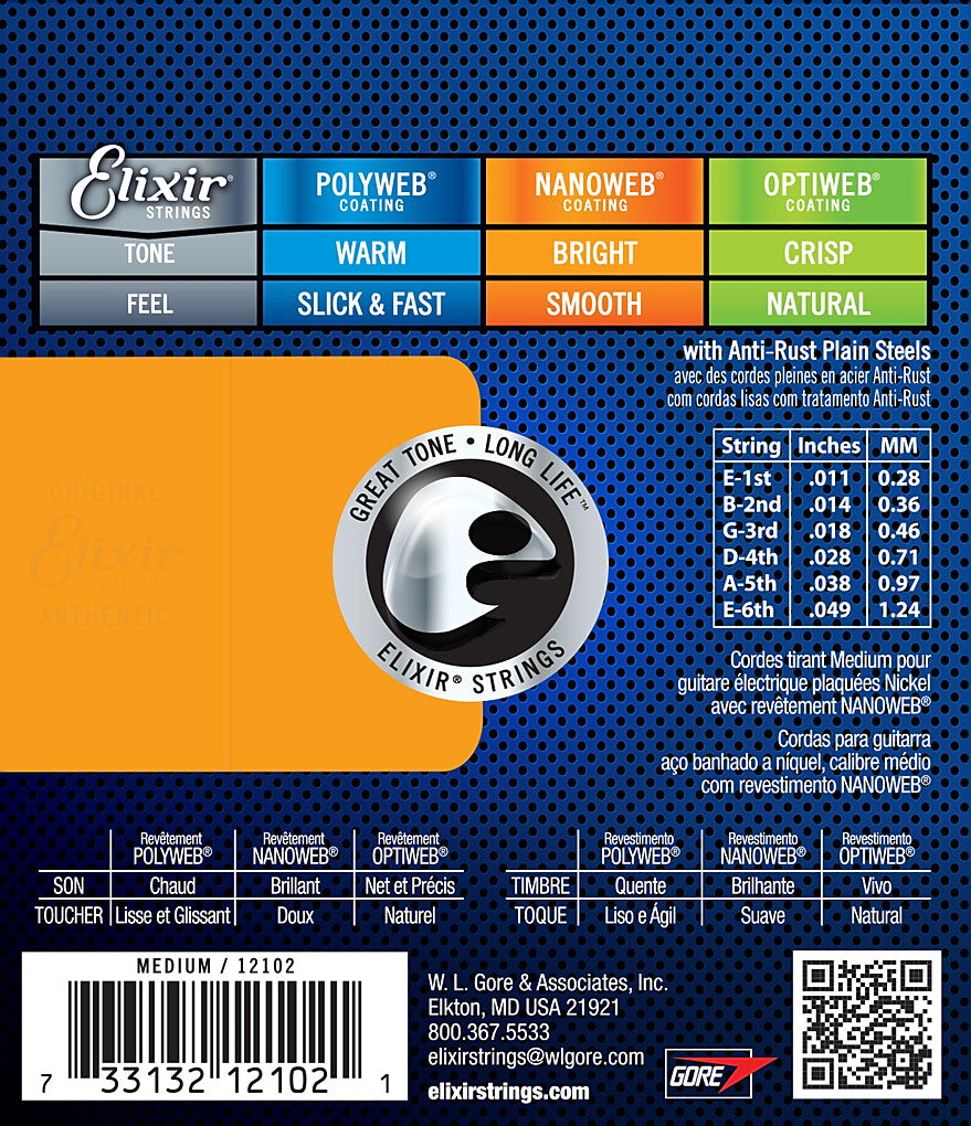 Elixir Nanoweb Electric Guitar Strings