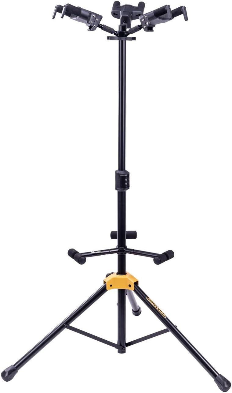 Triple Guitar Stand w/Foldable Backrest, Universal Auto Grip