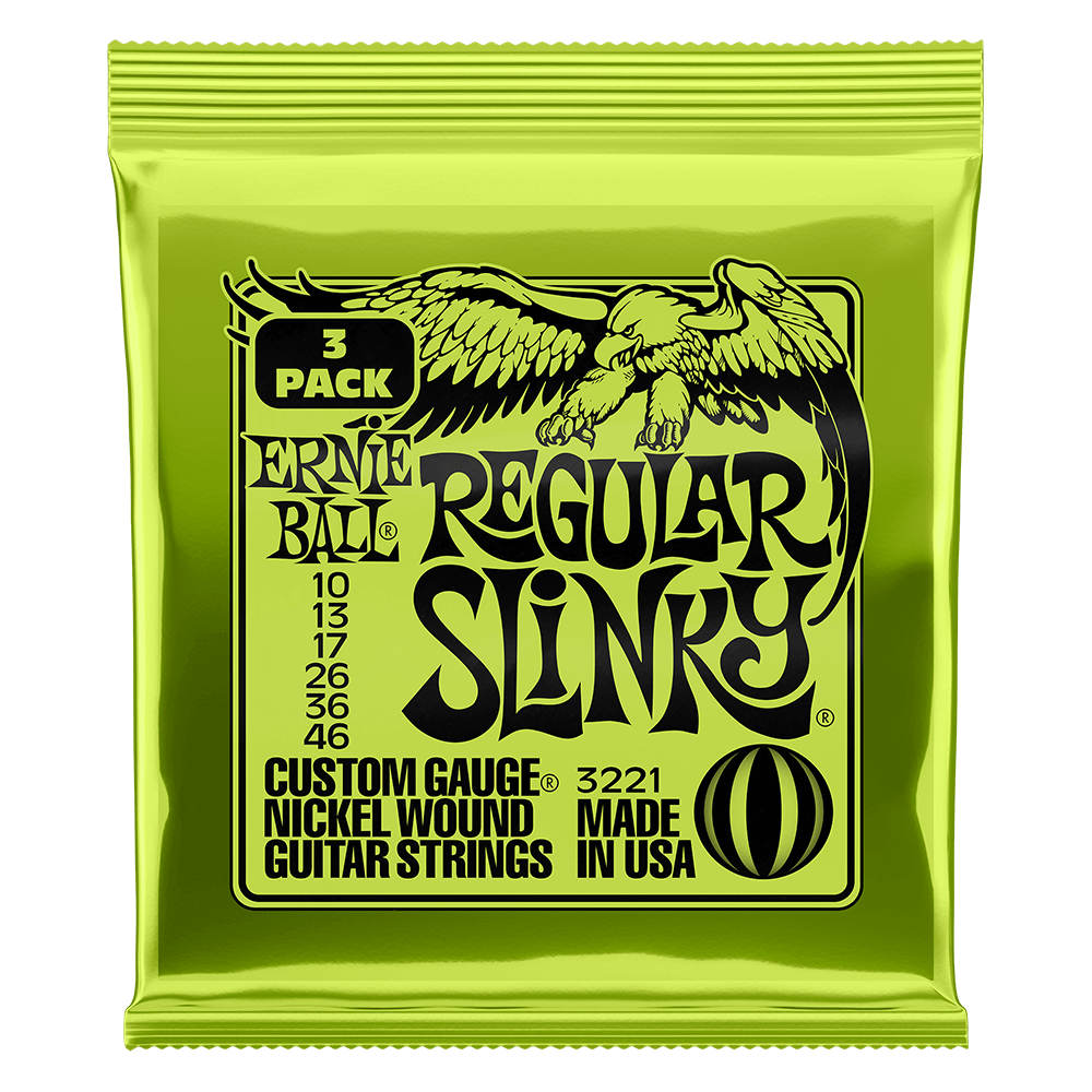 Ernie Ball Regular Slinky Electric Guitar Strings - 3 Pack