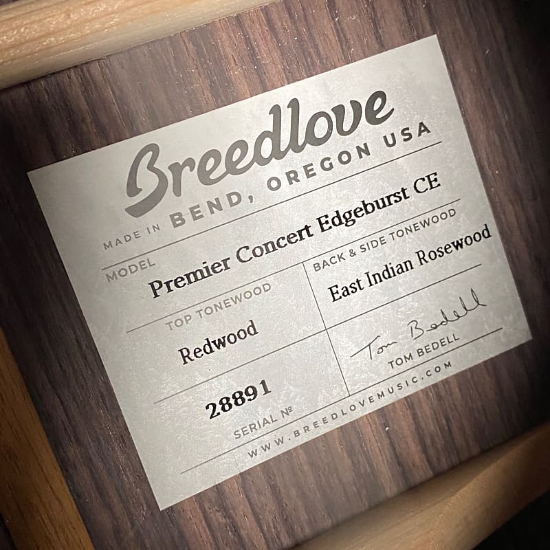 Breedlove Premier Concert Edgeburst CE 2023