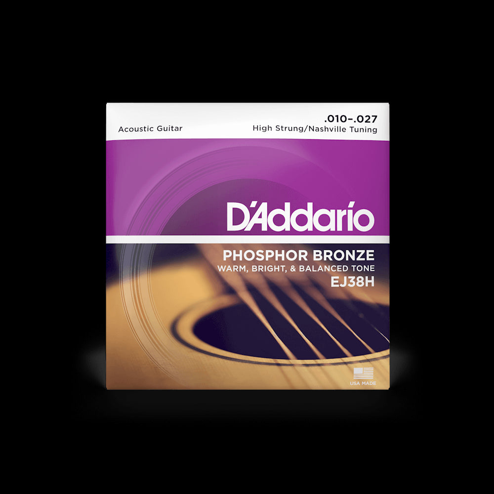 D'Addario EJ38H Phosphor Bronze 12-String Acoustic Guitar Strings - High Strung/Nashville Tuning