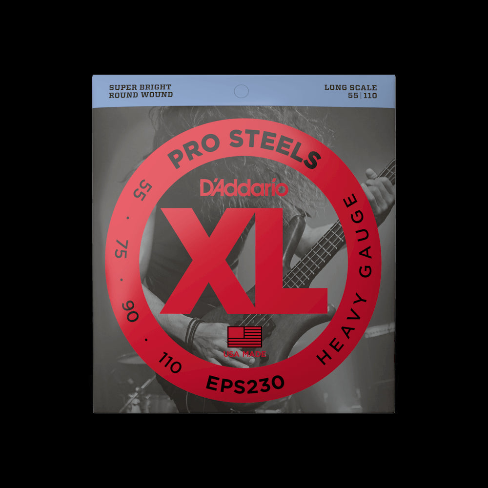 D'Addario EPS230 XL Pro Steels Round Wound LS Electric Bass Strings - Heavy