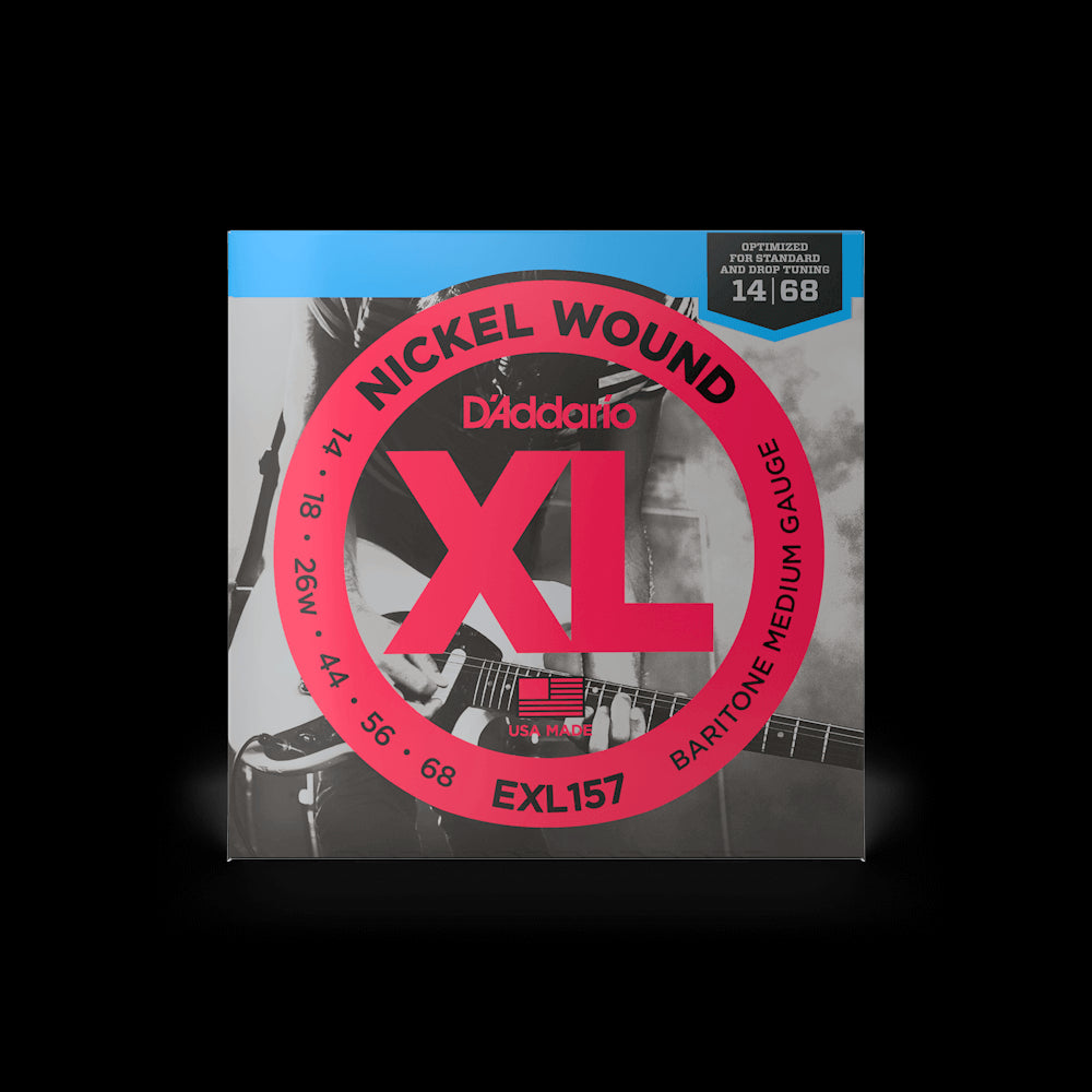 D'Addario EXL157 XL Nickel Wound Baritone Electric Guitar Strings - Medium