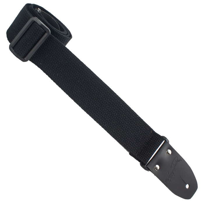2" Cotton Guitar Strap, Black