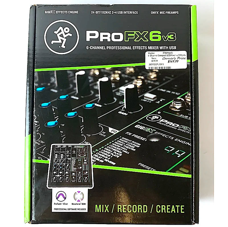 Mackie ProFX6v3 - 6-Channel Effects Mixer w/ USB