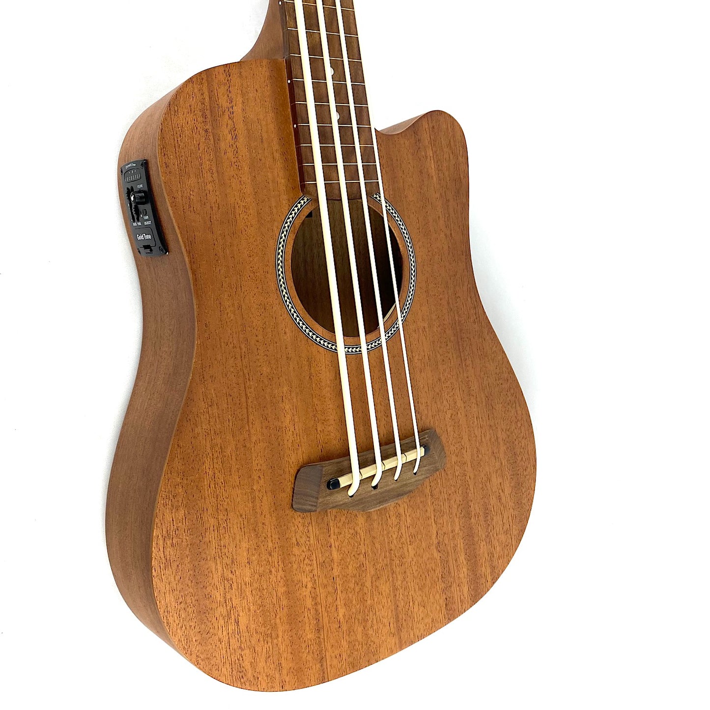 Gold Tone M-BassFL Fretless Acoustic/Electric MicroBass 2021 Satin Natural Mahogany