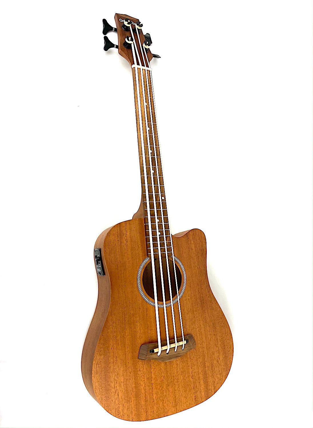 Gold Tone M-BassFL Fretless Acoustic/Electric MicroBass 2021 Satin Natural Mahogany