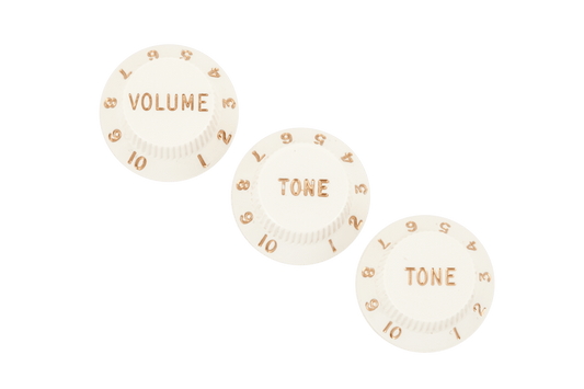 Fender Stratocaster Knob Sets - Parchment