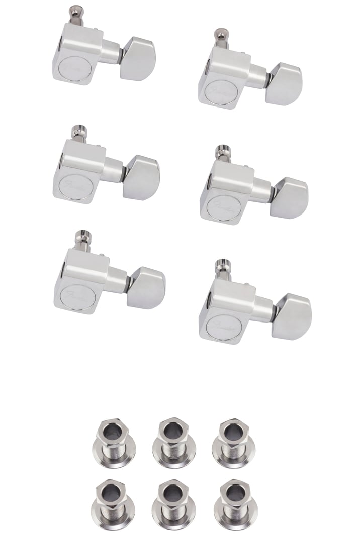 Tuning Pegs, 6 Chrome Staggered for Strat or Tele