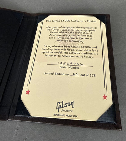 Gibson Bob Dylan Collectors Edition SJ-200 2014 - Sunburst