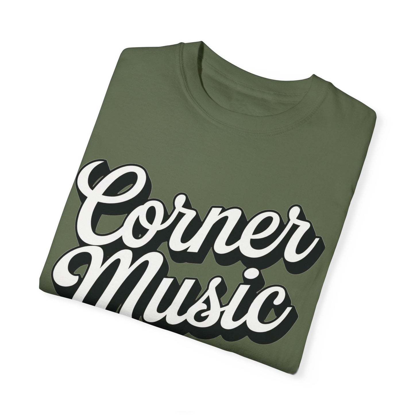 Corner Music Logo Unisex Garment-Dyed T-shirt