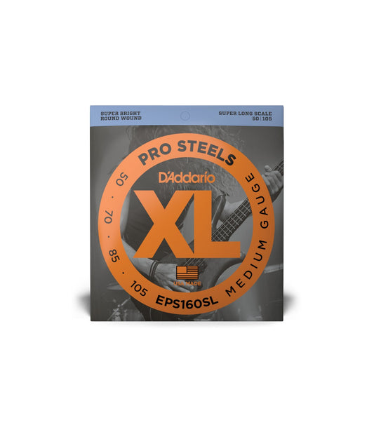 D'Addario EPS160SL XL Pro Steels Round Wound SLS Electric Bass Strings - Medium