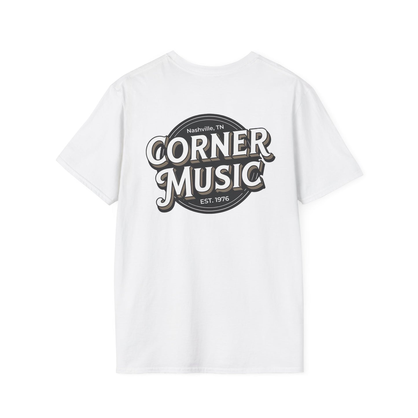 Corner Music Front+Back Design - Unisex Softstyle T-Shirt