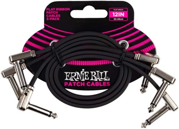 Ernie Ball Flat Ribbon Patch Cables - 3 Pack