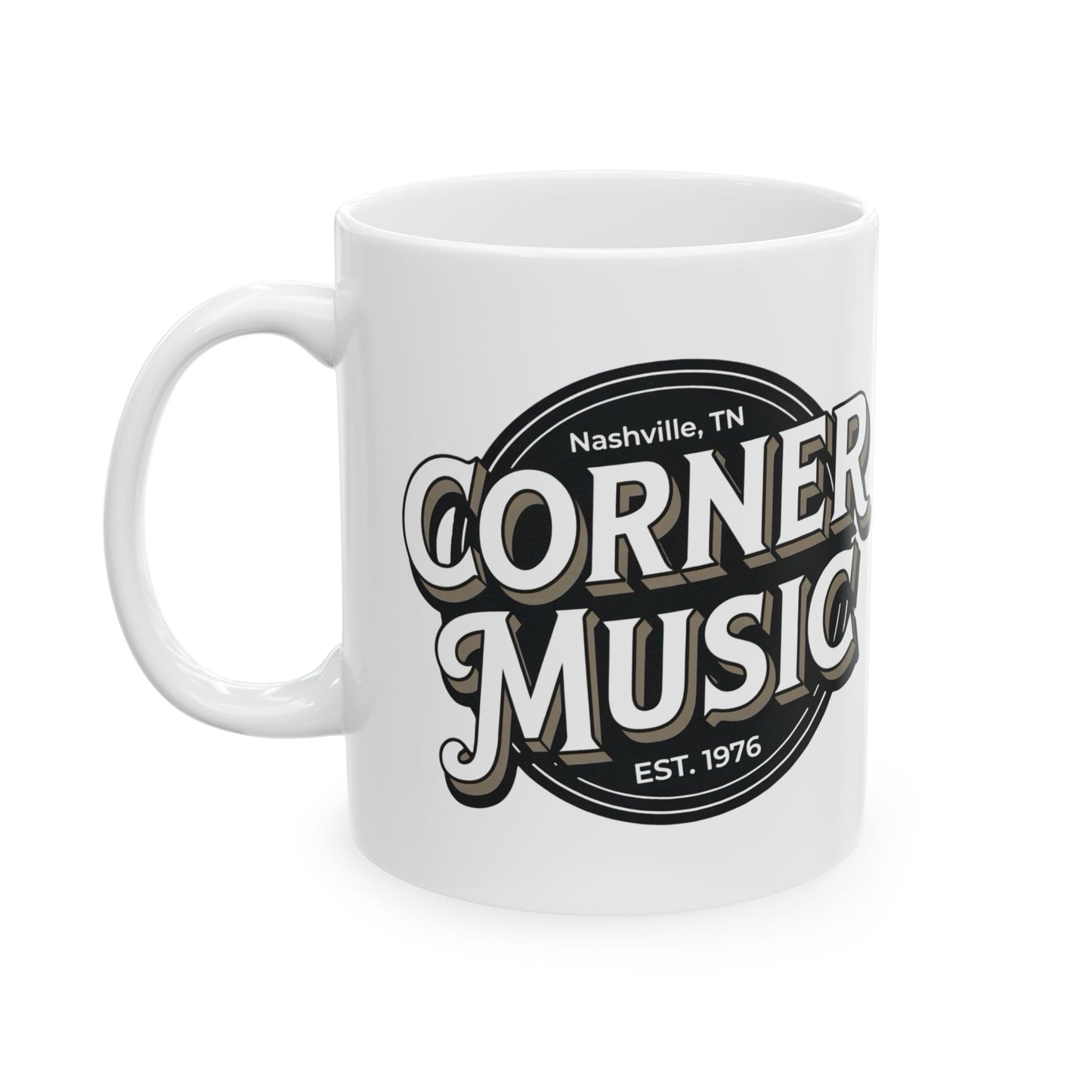 Corner Music Ceramic Mug - White