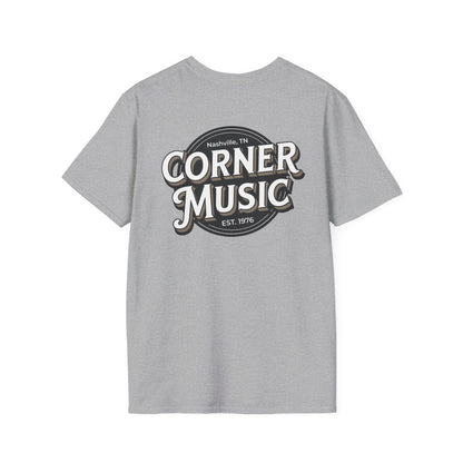 Corner Music Front+Back Design - Unisex Softstyle T-Shirt