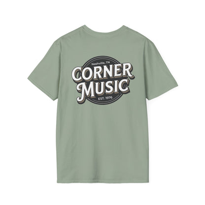 Corner Music Front+Back Design - Unisex Softstyle T-Shirt