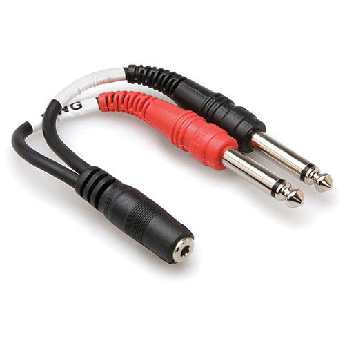 Hosa Stereo Mini Female to 2x 1/4" Mono Male Y-Cable