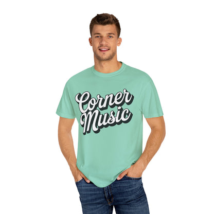 Corner Music Logo Unisex Garment-Dyed T-shirt