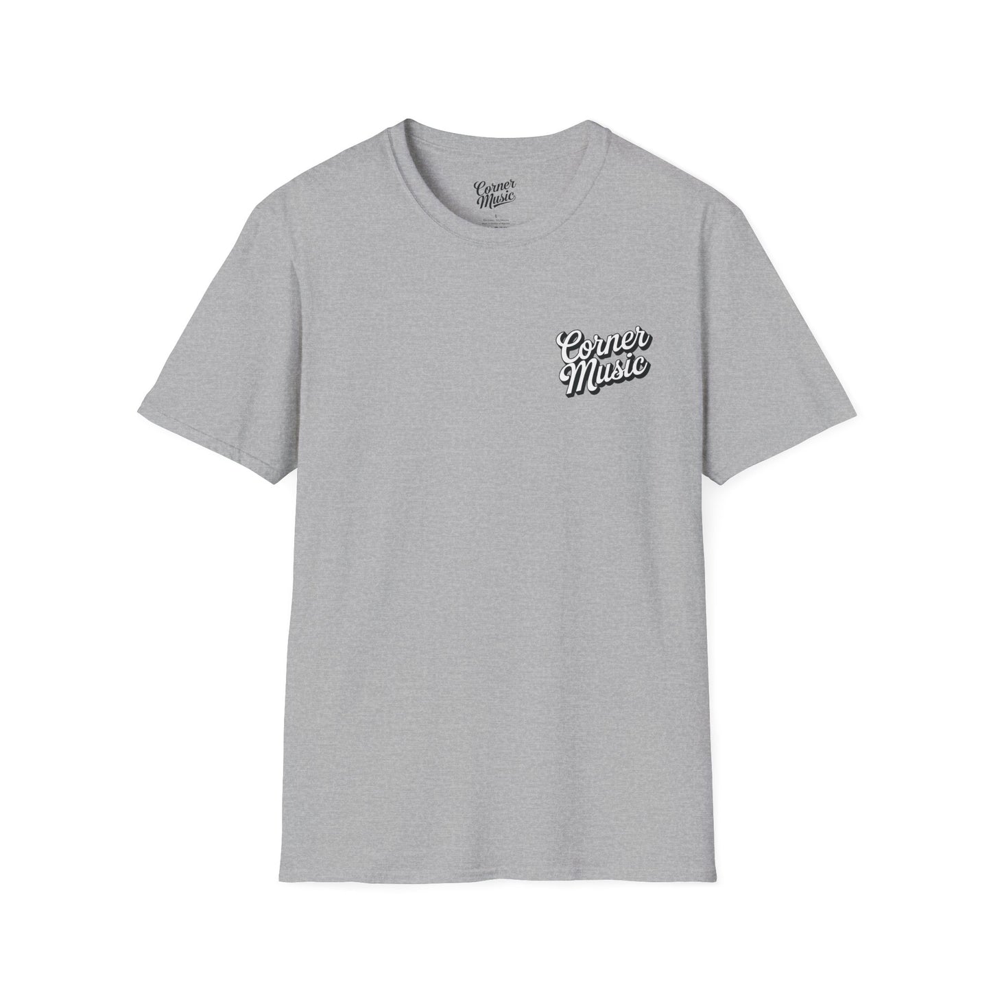 Corner Music Front+Back Design - Unisex Softstyle T-Shirt