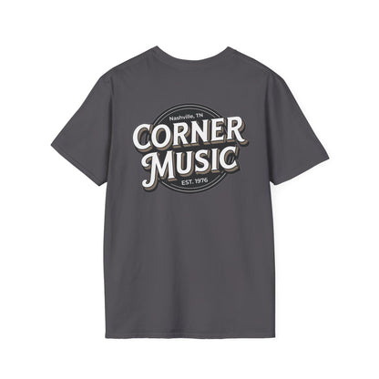 Corner Music Front+Back Design - Unisex Softstyle T-Shirt