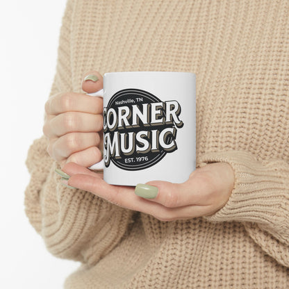 Corner Music Ceramic Mug - White