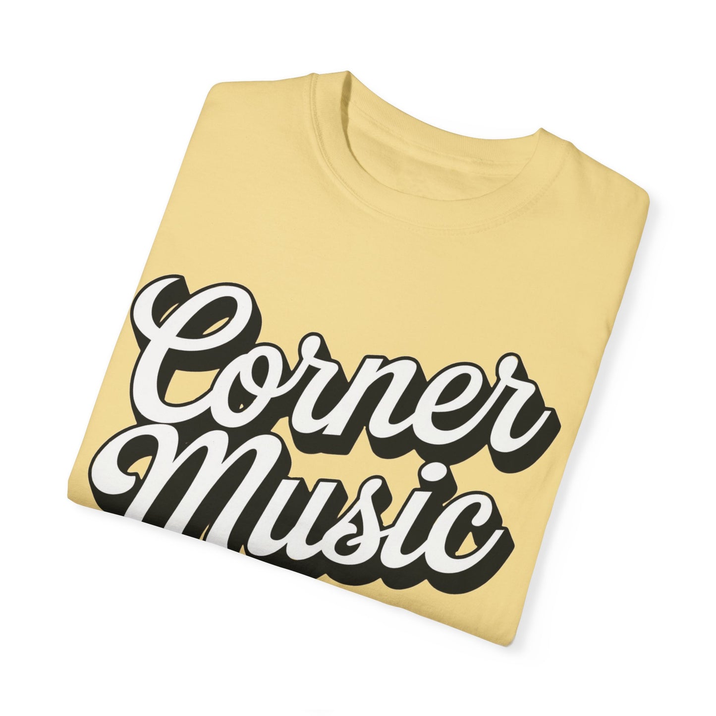 Corner Music Logo Unisex Garment-Dyed T-shirt