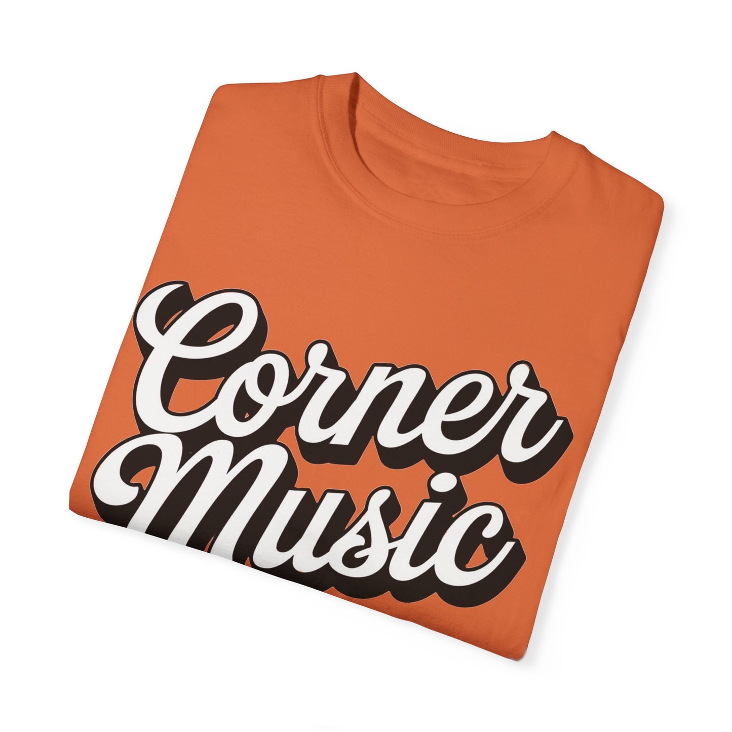 Corner Music Logo Unisex Garment-Dyed T-shirt