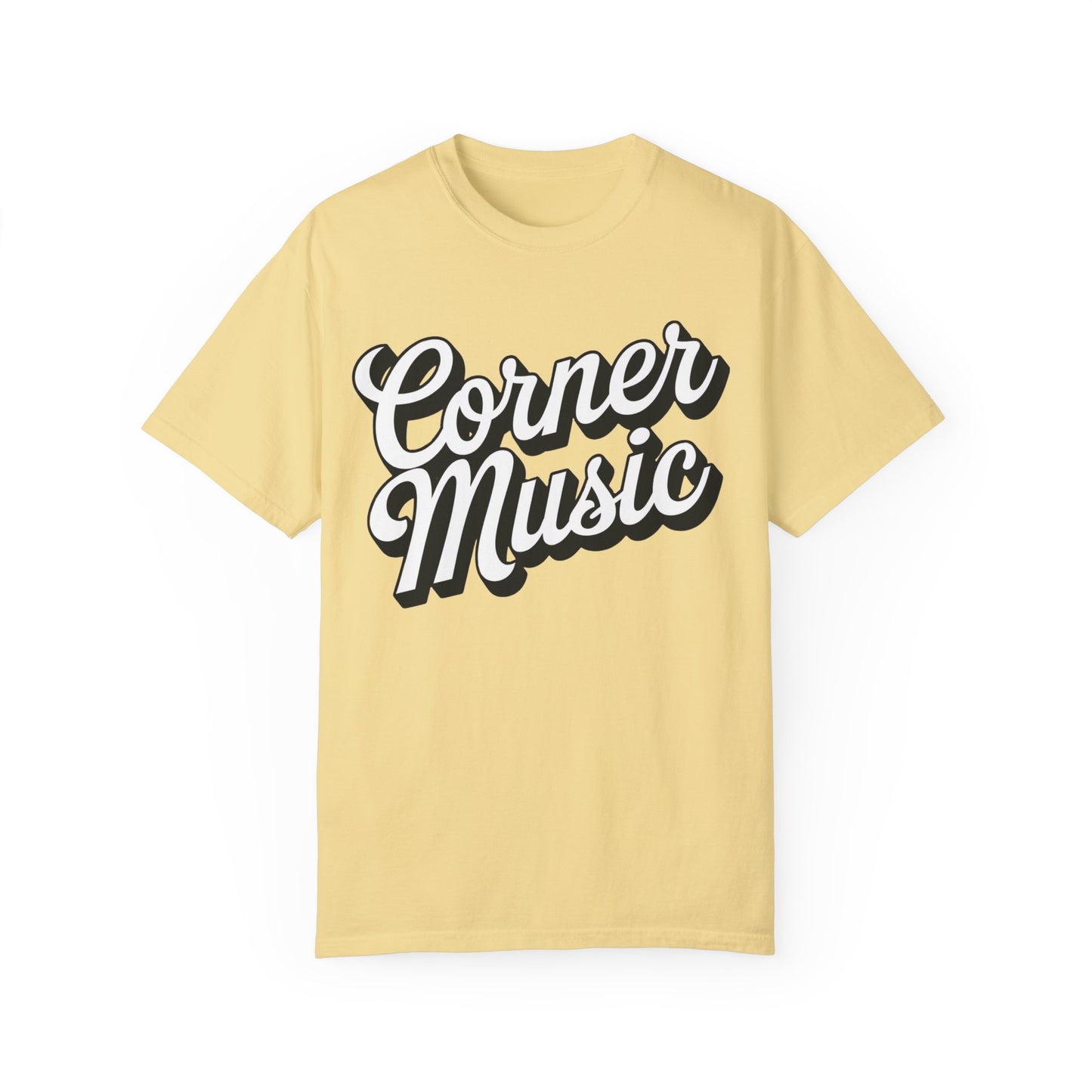 Corner Music Logo Unisex Garment-Dyed T-shirt