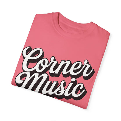 Corner Music Logo Unisex Garment-Dyed T-shirt