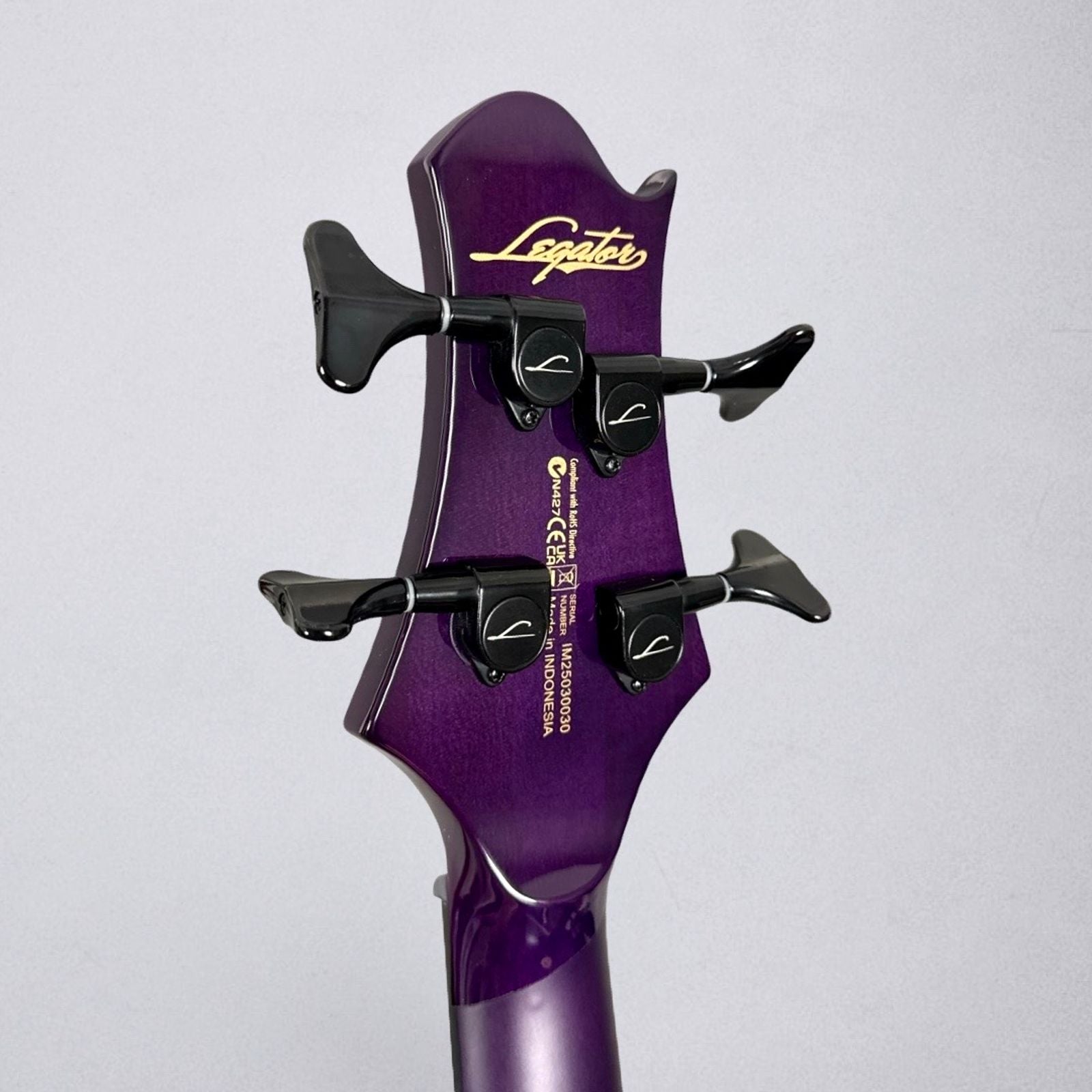 Legator HB4SS Helio 4-String Super Shred 2026 - Magenta Burl