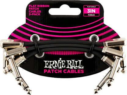 Ernie Ball Flat Ribbon Patch Cables - 3 Pack