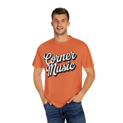 Corner Music Logo Unisex Garment-Dyed T-shirt