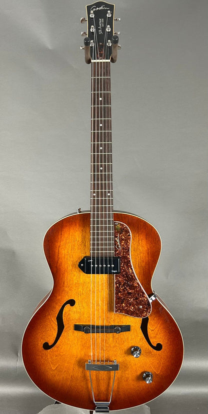 Godin 5th Avenue Kingpin P90 - Cognac Burst