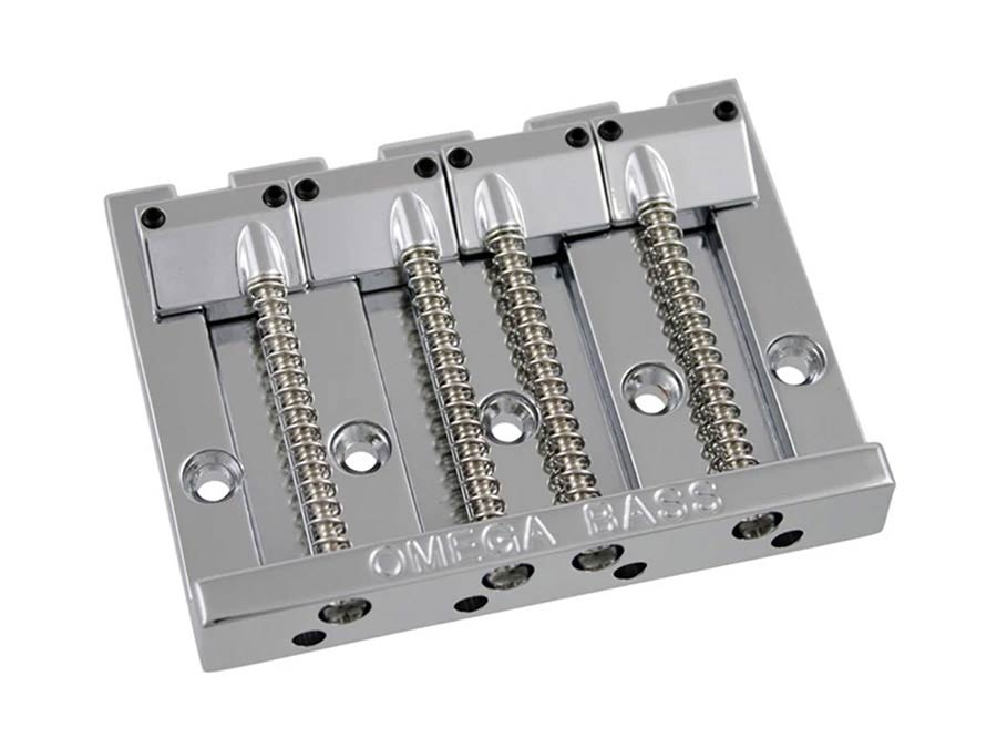 Omega 4-String Bass Bridge, Chrome