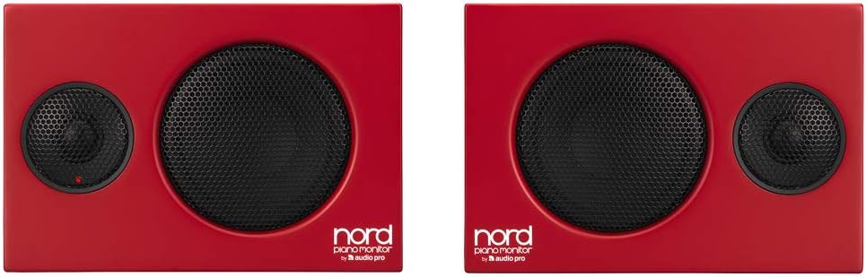 Nord Piano Monitor V2 Active Stereo Speakers Pair - Red