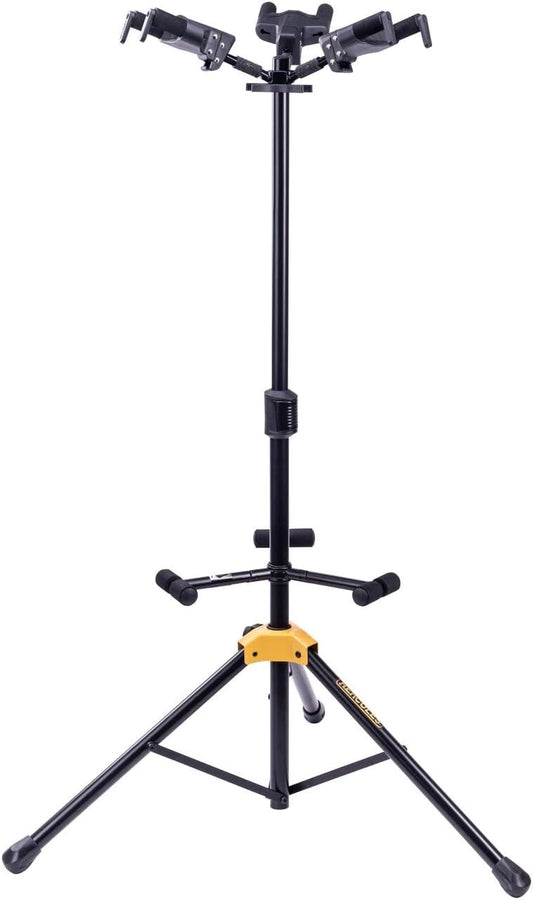 Triple Guitar Stand w/Foldable Backrest, Universal Auto Grip
