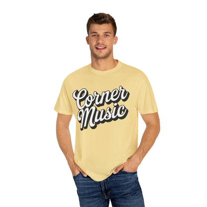 Corner Music Logo Unisex Garment-Dyed T-shirt