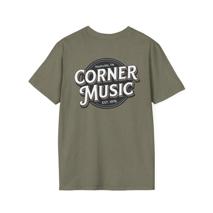 Corner Music Front+Back Design - Unisex Softstyle T-Shirt