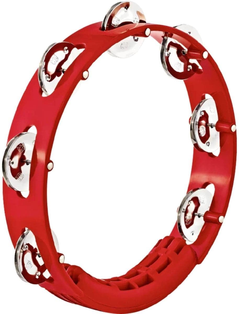 8" Headliner Red Tour Tambourine, 1 row Jingles