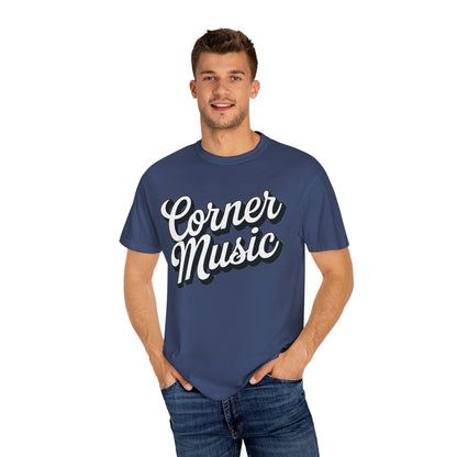 Corner Music Logo Unisex Garment-Dyed T-shirt