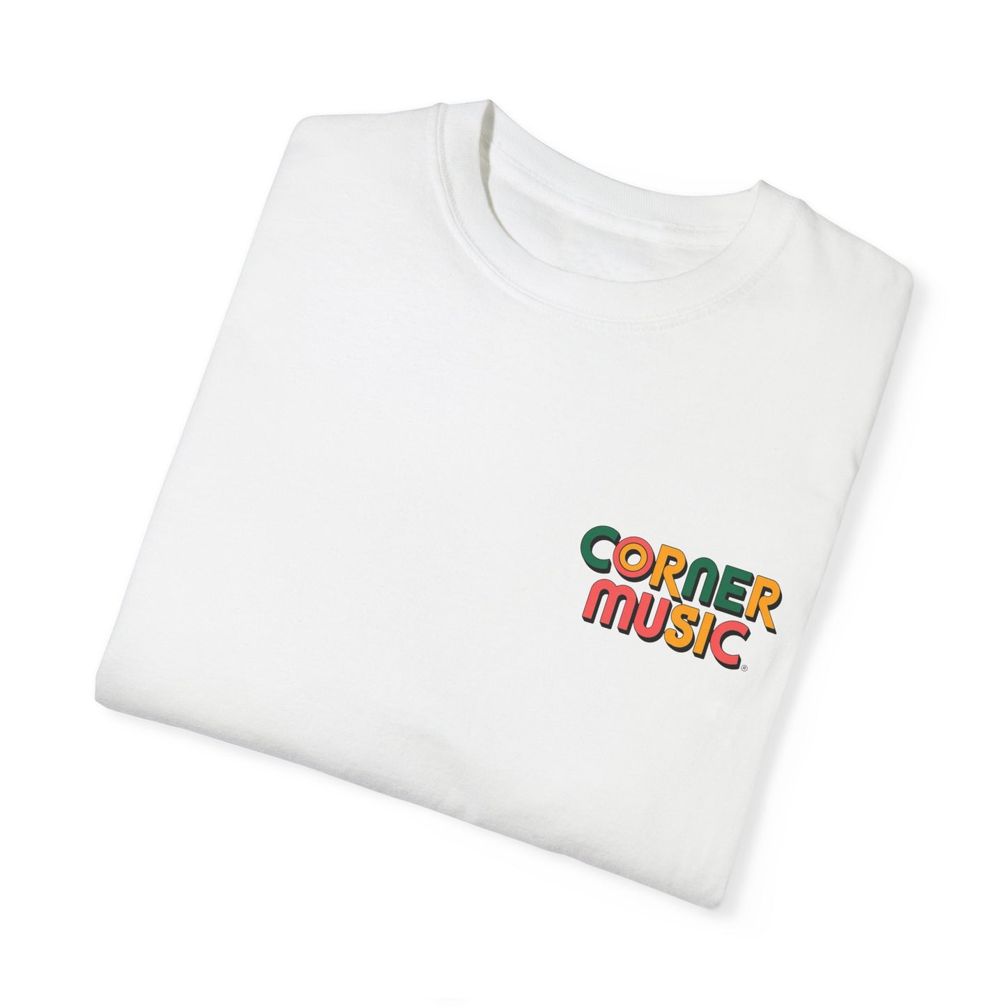 Corner Music 90's Logo - Unisex Garment-Dyed T-shirt