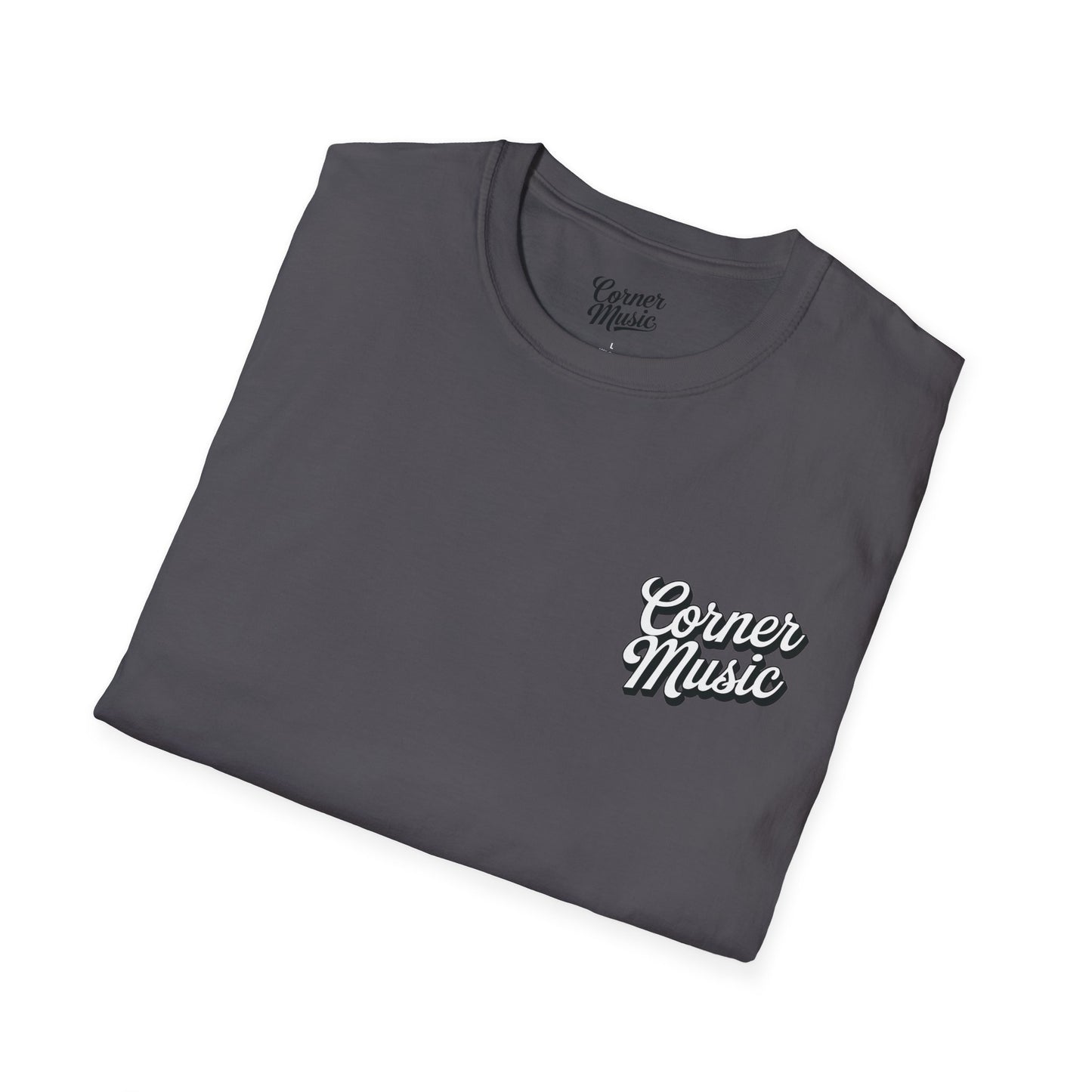 Corner Music Front+Back Design - Unisex Softstyle T-Shirt