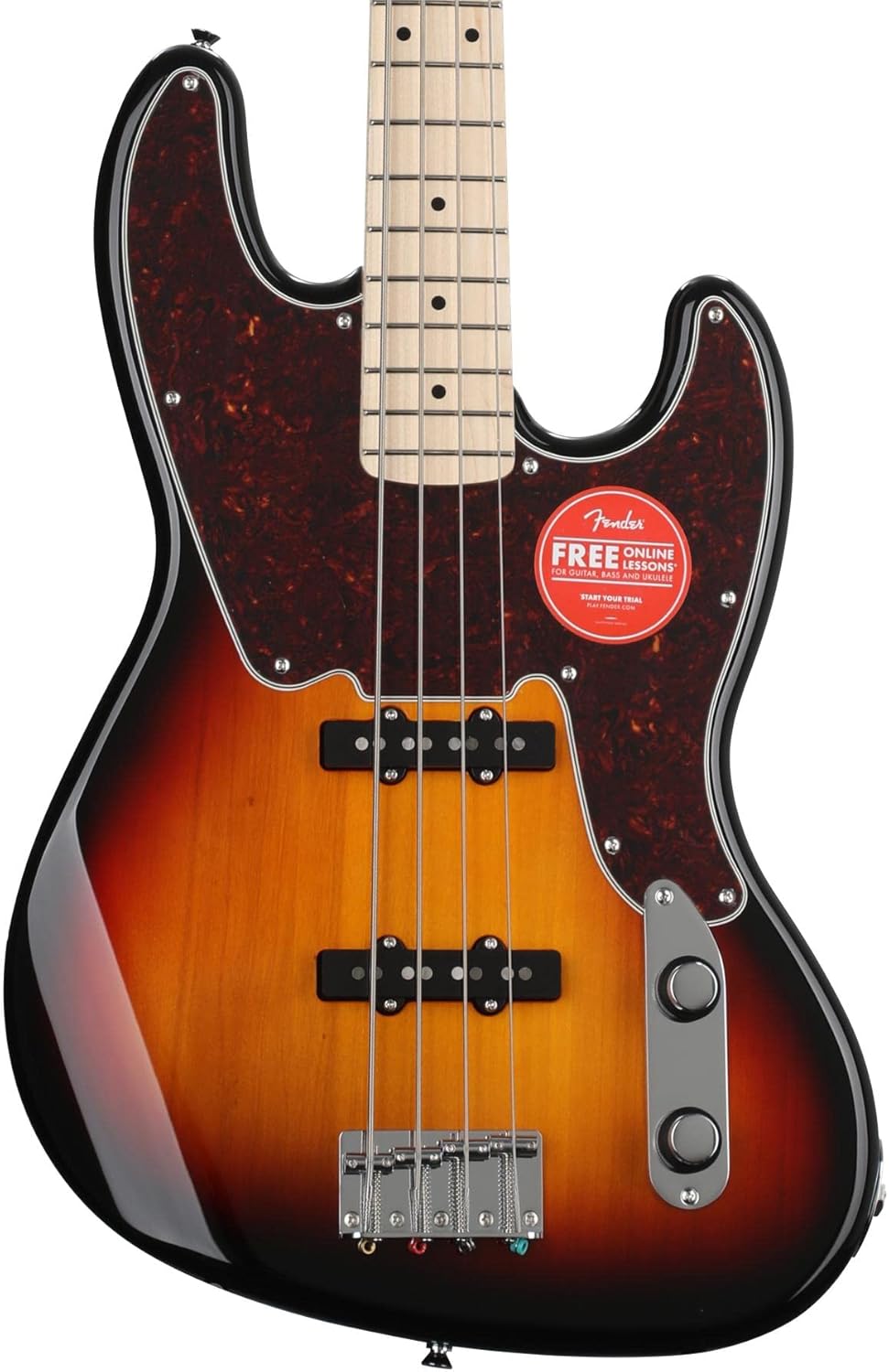 Squier Paranormal 54" JBass, 3-tone Sunburst Maple FB