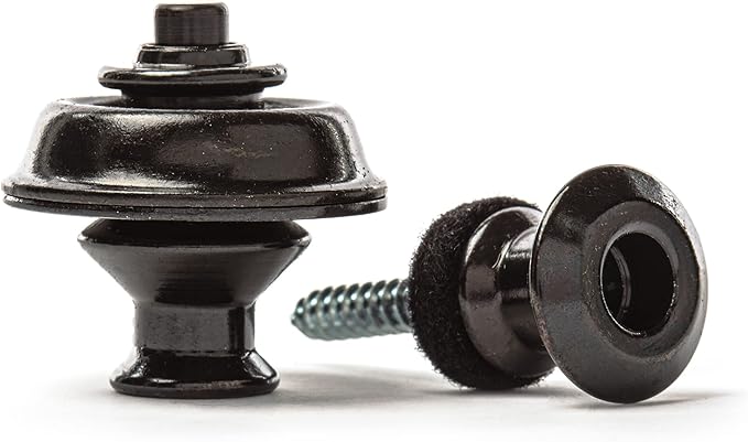 Dunlop Straplok Strap Retainers Dual Design - Black Oxide