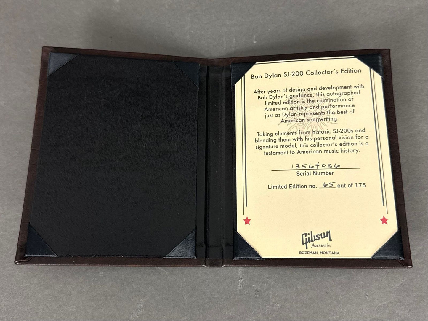 Gibson Bob Dylan Collectors Edition SJ-200 2014 - Sunburst