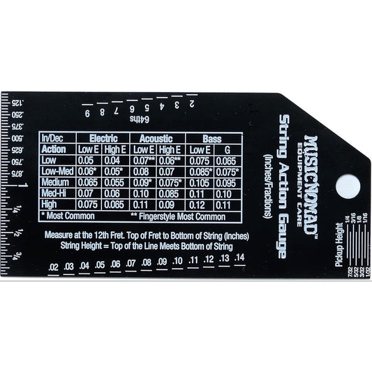 MusicNomad Precision String Action Gauge Ruler for String Height